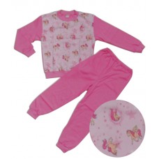 Piżamka dziewczęca - Konik jednorożec - różowa ( rozmiary: od 86 do 122 )
